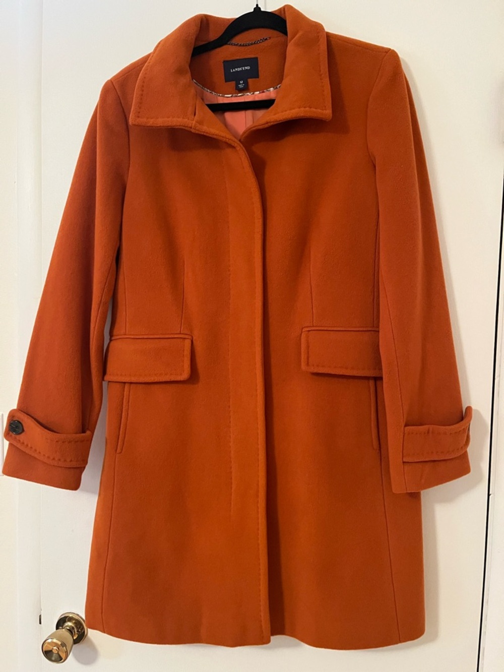 Lands' End Wool-Blend Pea Coat